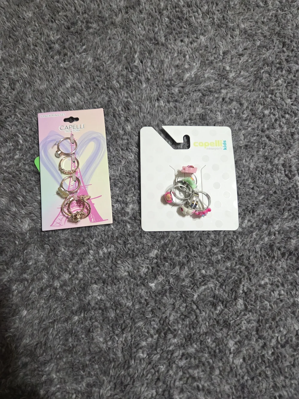 Capelli of New York Set Of 2 Girls Ring Sets